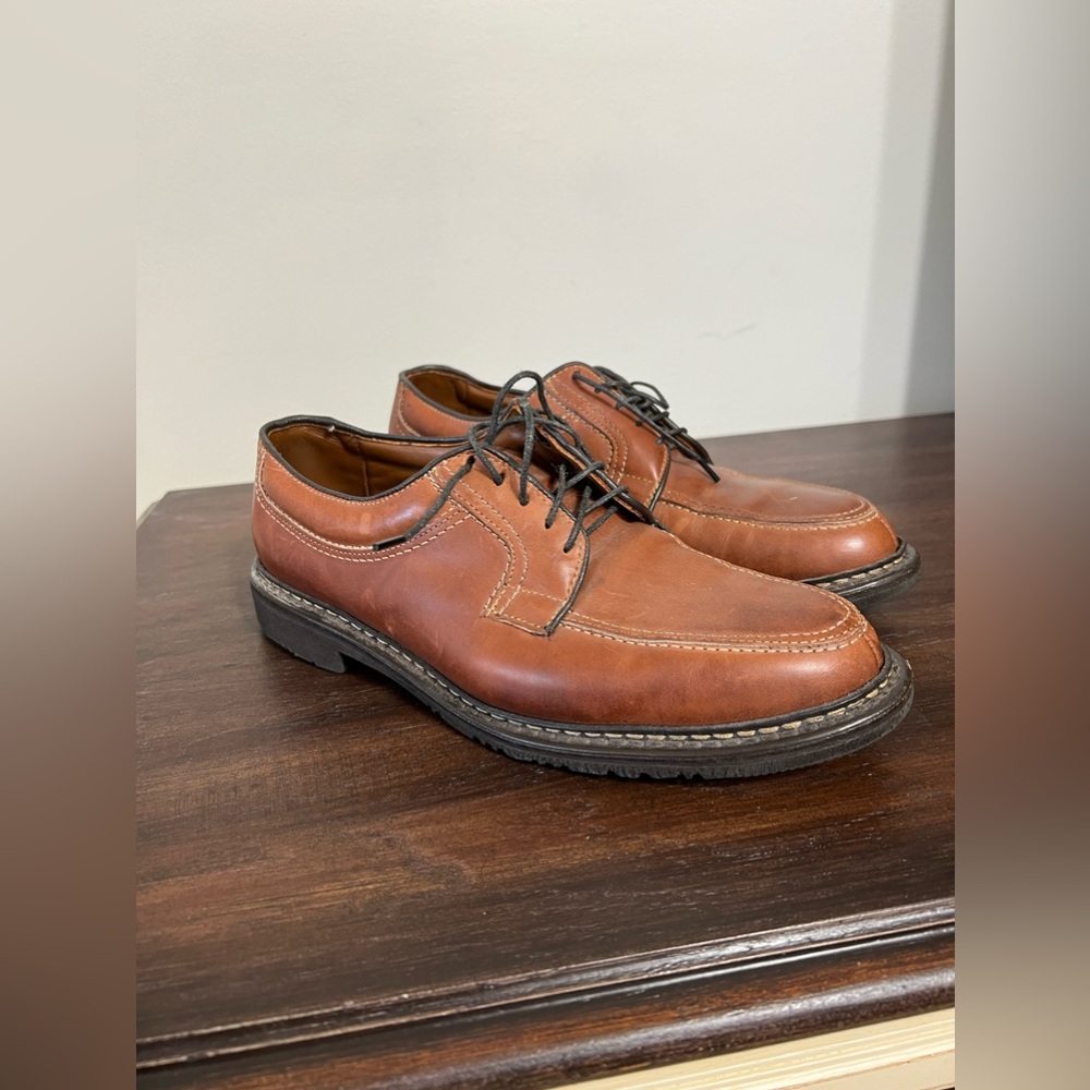 Men’s Allen Edmonds Joplin Plain Toe Oxford in Brown Calfskins Size 8D